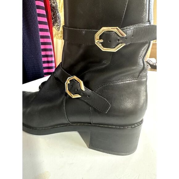 COLE HAAN Women's Leela Grand Moto Leather Booties Black Size 9B - Picture 7 of 16